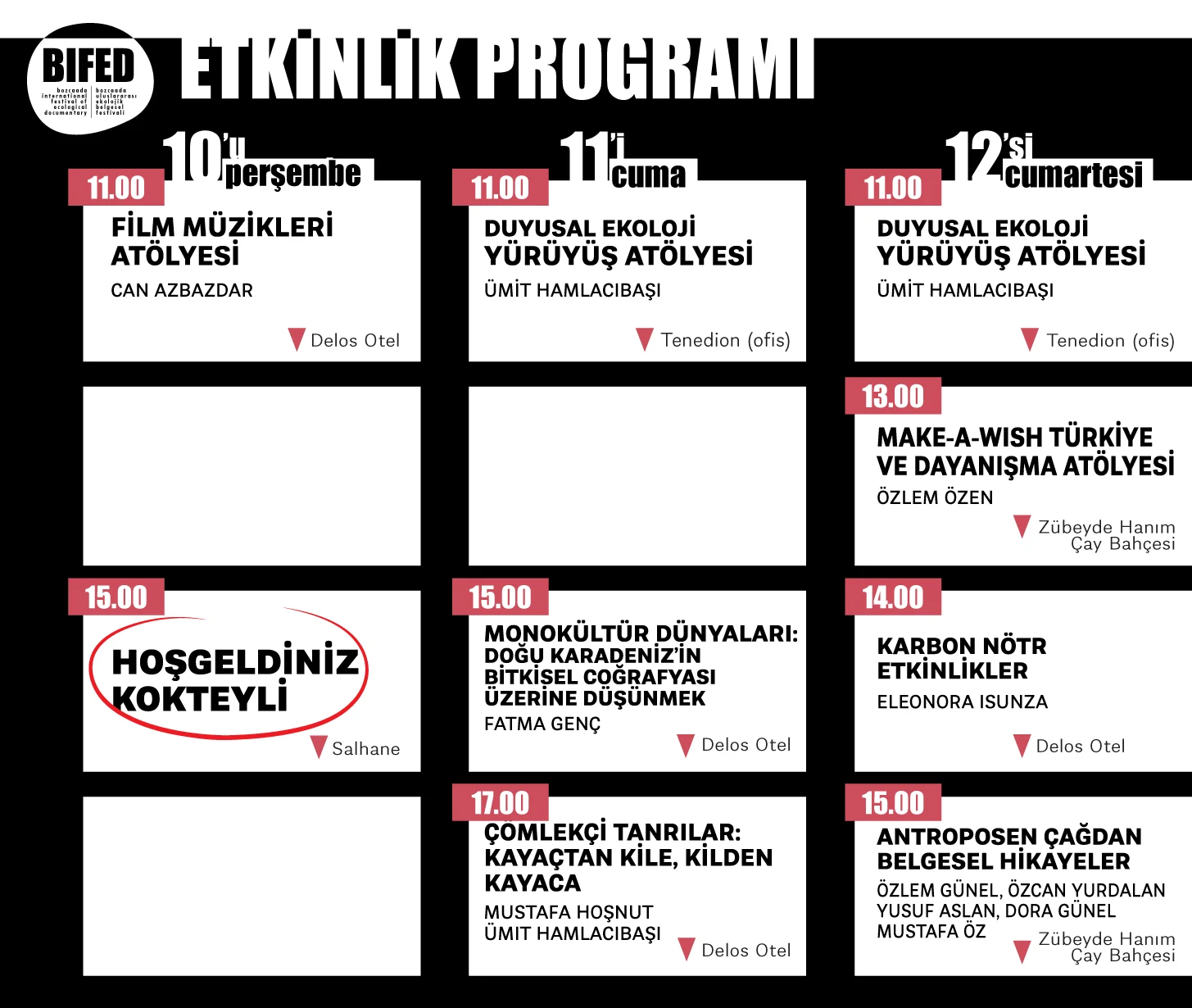 BIFED 2024 · Özgün etkinlik programı 1